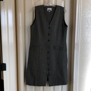 EGO Gray Sleeveless V-Neck Sheath Dress